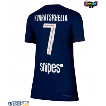 Ženski Nogometni dresi Paris Saint-Germain Khvicha Kvaratskhelia #7 Domači 2025-26 Kratek Rokav